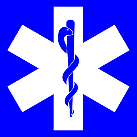 Medical Caduceus 6" x 6" Engraved Sign 