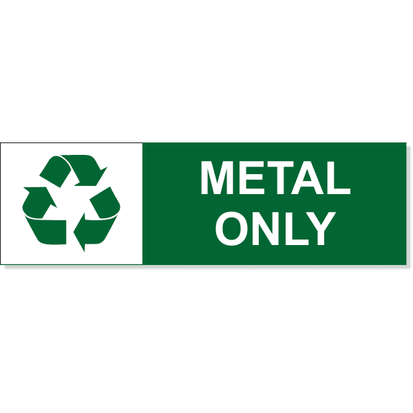 3" x 10 Metal Recycle Decal