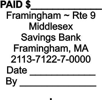 Middlesex Bank 4924 - Paid Custom