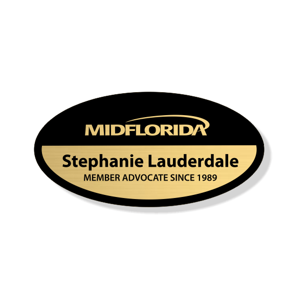 MIDFLORIDA Credit Union Gold Name Tag