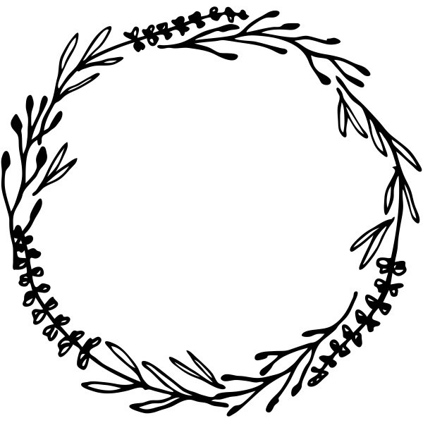 Mixed Florals Wreath Stamp