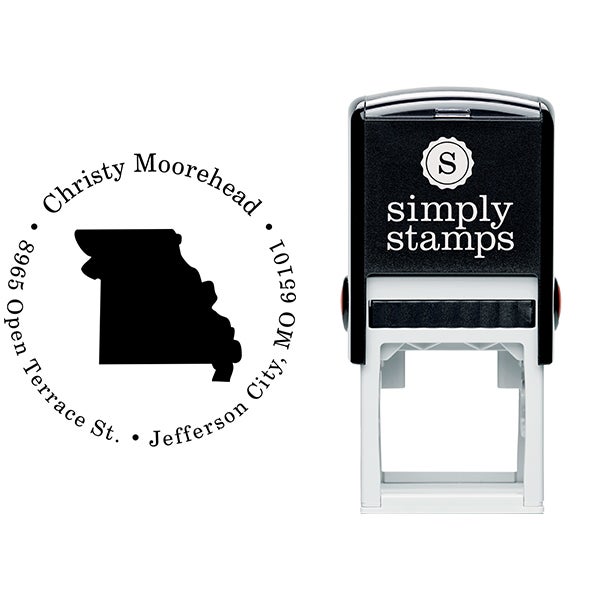 Missouri Round Address Stamp Simply Stamps