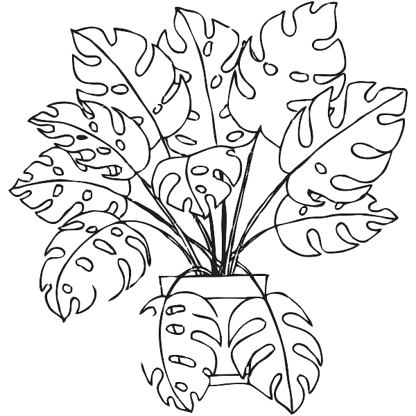 Monstera Plant Journal Stamp