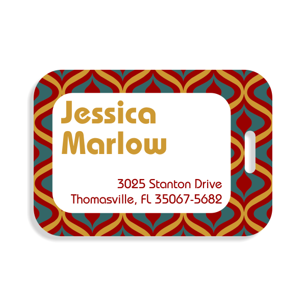 Moroccan Tile Luggage Tag