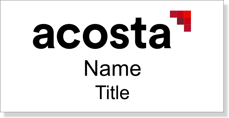 Mosaic Pro Acosta Sales & Marketing Two Line Name Tag 1.5x3"