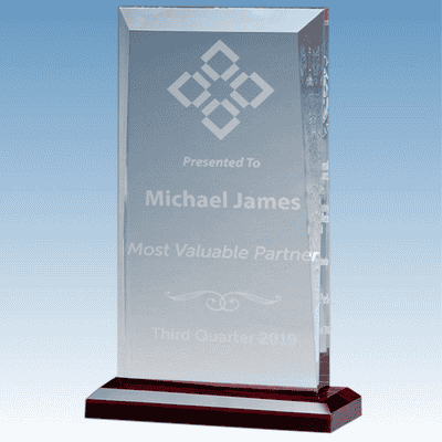 Most Valuable Person Apex Style Acrylic Award w/ Red Base