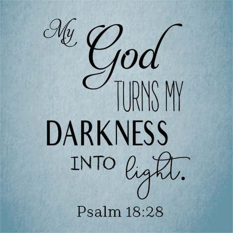 "My God Turns My Darkness into Light" Poster Sign