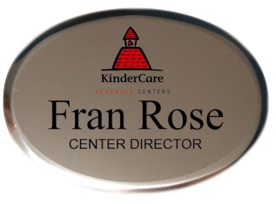 Oval KinderCare Name Badge w/ Premier Holder