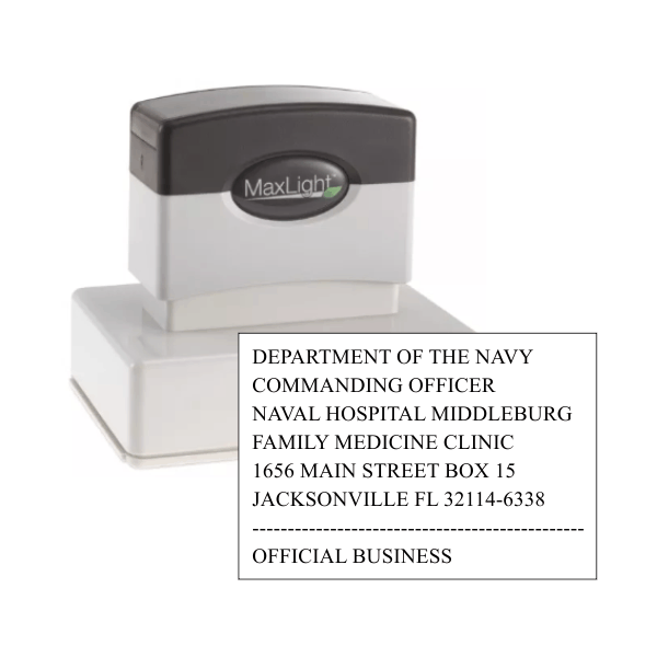 Jacksonville Naval Hospital - Pre-inked Large Stamp up to 8 lines