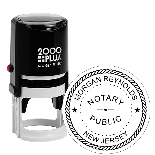 New Jersey Notary Round Stamp