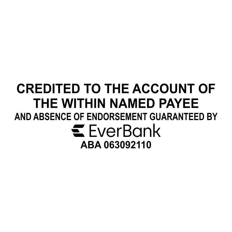 EverBank Credited to Account of Stamp