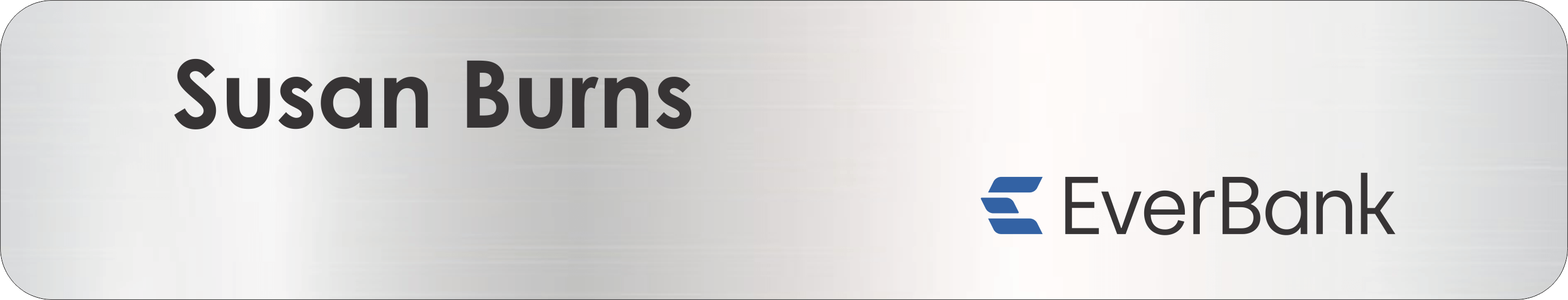 EverBank Round Desk Plate with Black Holder