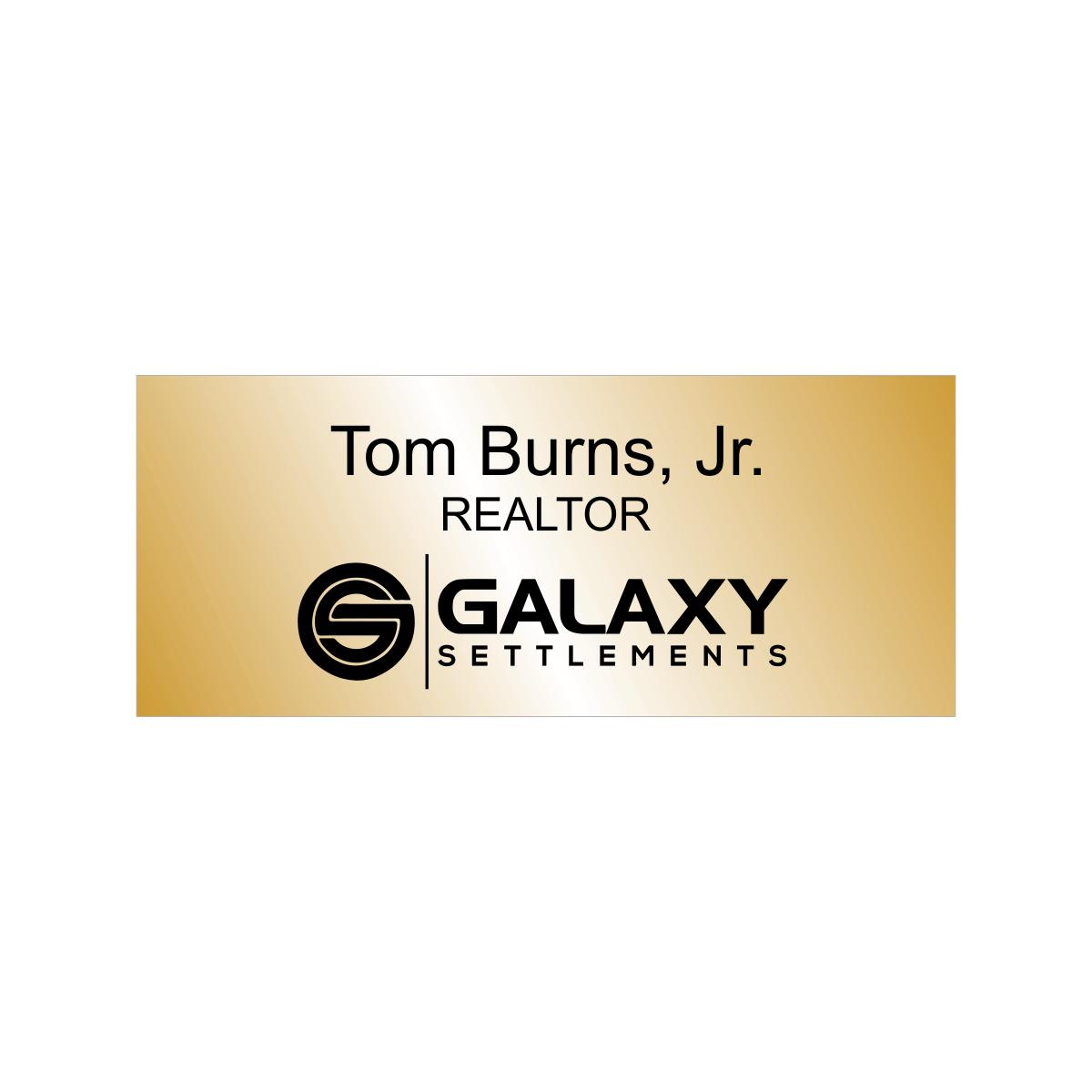 Galaxy Settlements Gold/Black Name Tag