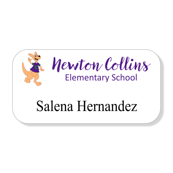 Del Valle ISD - Newton Collins - Name Only Name Tag