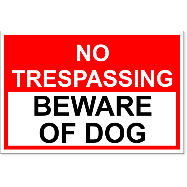 Cartello VSafety "Beware Of The Dogs" – 300x100 Mm – Adesivo In Vinile Rosso Resistente Per Esterni E Interni