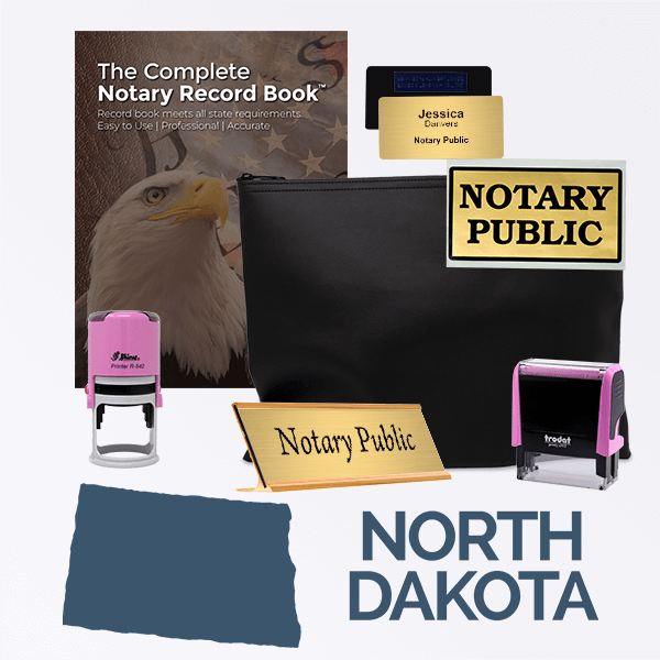 North Dakota Pink Deluxe Notary Kit