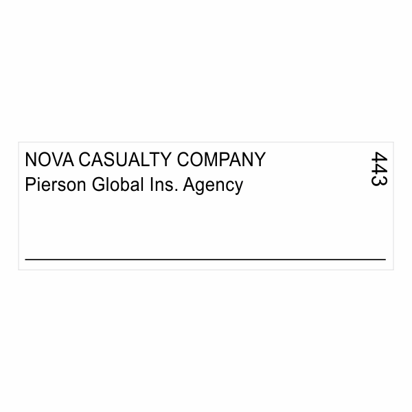 Hanover - Nova Casualty Company Stamp