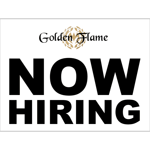Custom Logo Now Hiring Sign