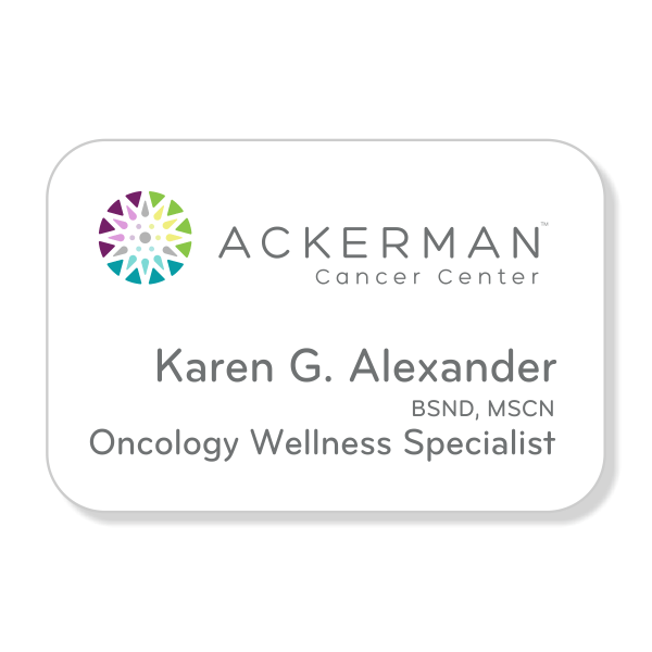 Ackerman Cancer Center Name Tag