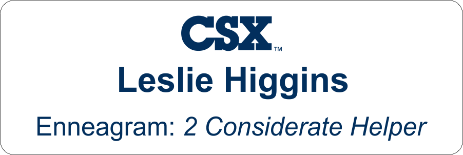 CSX UV Printed 1x3" Two Line Name Tag