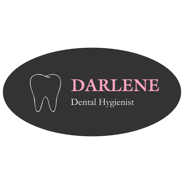 Pink Tooth Shaped Dental Name Tag