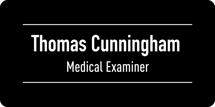 Minimal Black Name Tag