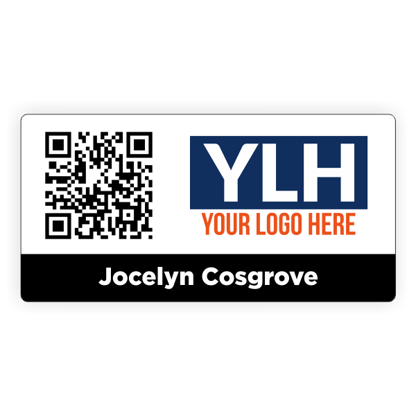 Custom QR Code Name Badge with Logo