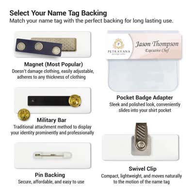 Magnetic Full Color Rectangle Name Tag - alternate view