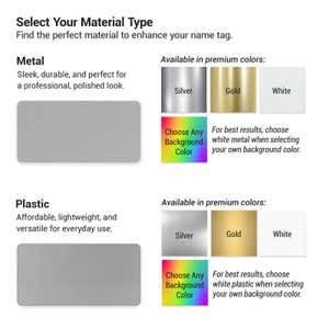 Metal vs Plastic Name Tags 