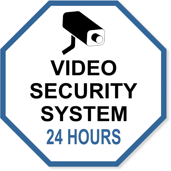 Octagon Video Security System Vinyl Decal | 6