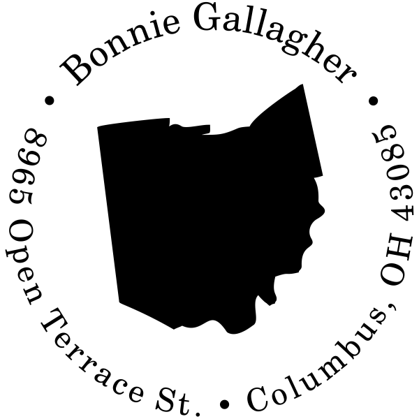 Ohio Round Address Stamp