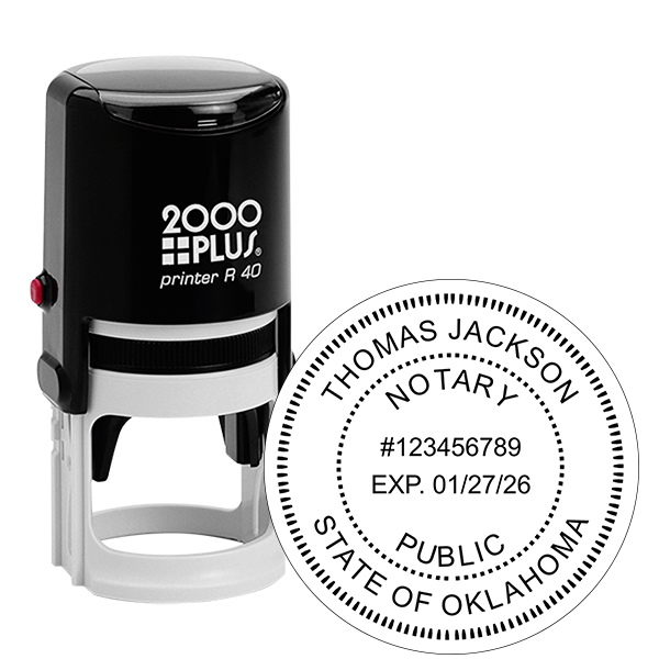 Oklahoma Notary Round Stamp