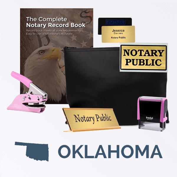 Oklahoma Pink Deluxe Notary Kit