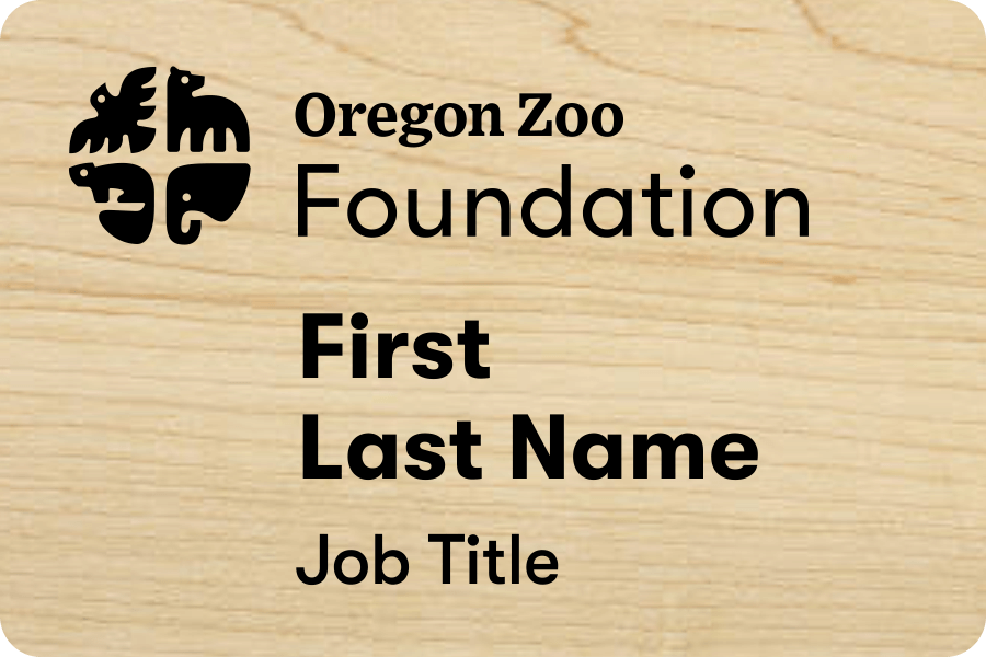Oregon Zoo Foundation Name Tag