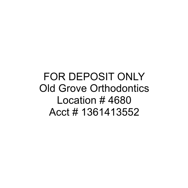 Orthosynetics Deposit Stamp