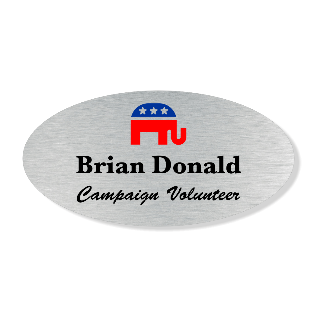 Republican Party Full Color Oval Name Tag