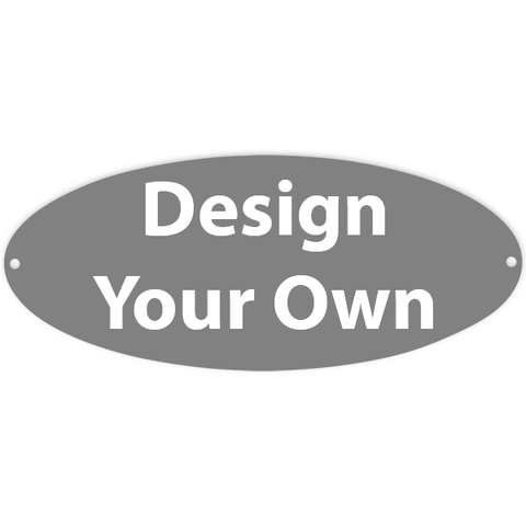 Oval 5" x 12" Personalized Home Address Sign