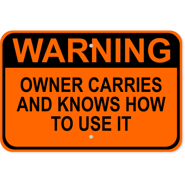 Owner Carries Aluminum Sign | 12" x 18"