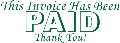 Paid Invoice Thank You Stamp