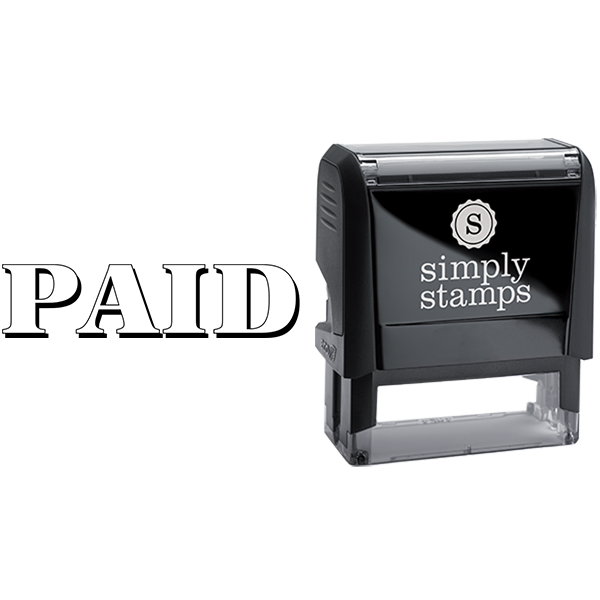 Shadow Lettering Paid Business Stamp