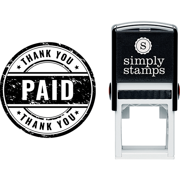 Distress Thank You Paid Business Stamp