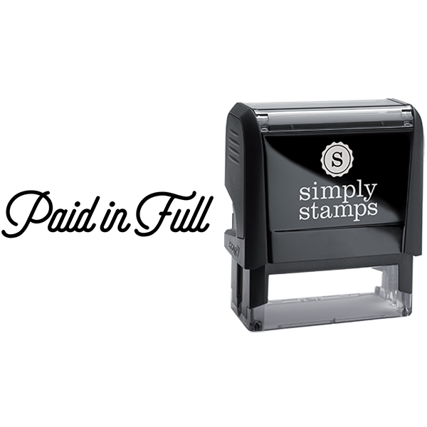Script Text Paid in Full Business Stamp