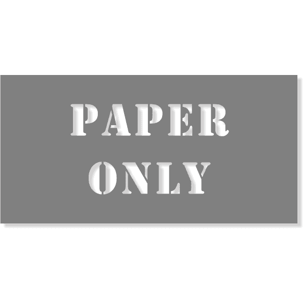 Paper Only 4" x 8" Stencil