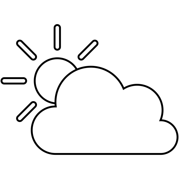 Partly Sunny Weather Journal Stamp