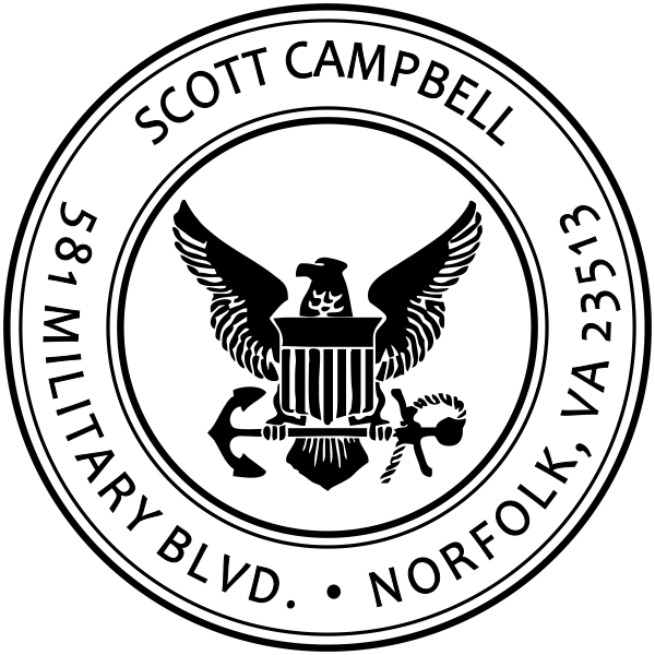 United States Navy Return Address Stamp