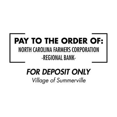 Custom Deposited By Financial Stamp with Custom Logo