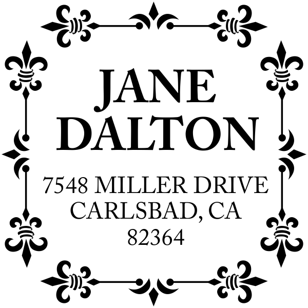 Alana Square Address Stamp