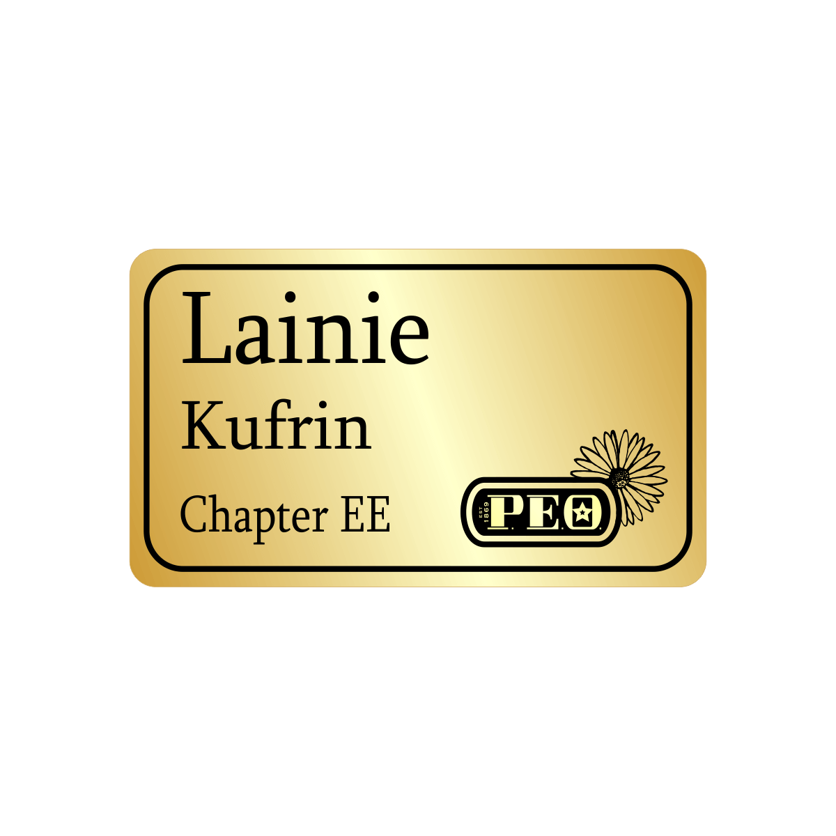 PEO Style 2 Name Tag