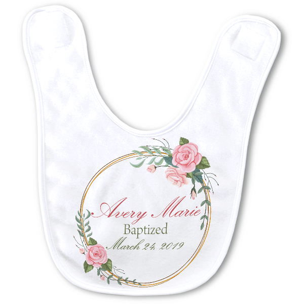 Personalized Baptism Baby Bib 904 Custom