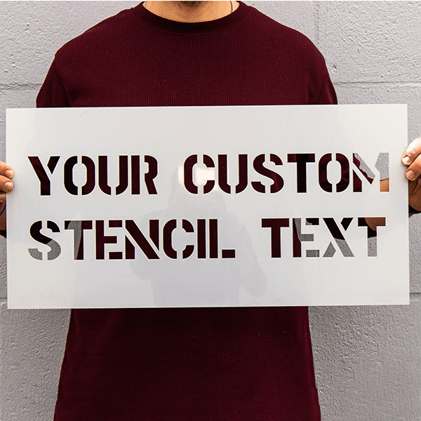Pick Your Size Custom Horizontal Stencil | HC Brands